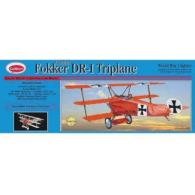 Guillows Fokker Dr-1 Tri Plane