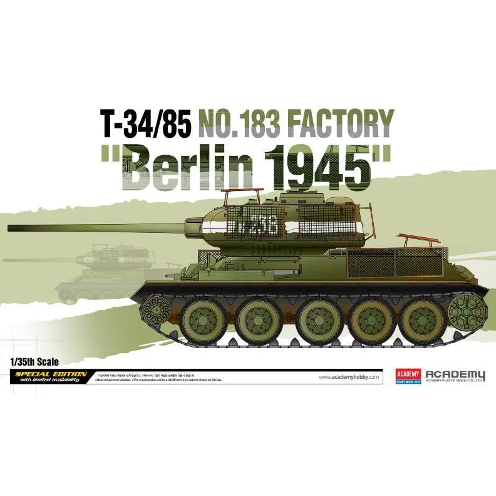 T-34/85 No.183 Factory "Berlin 1945" 1/35 by Academy