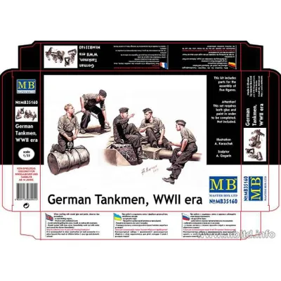 Master Box German Tankmen, WW II Era 1/35 by Master Box