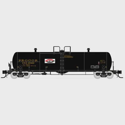 Procor 20K gal Tank Car: UTLX As Delivered Split P Logo