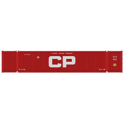 53' Intermodal Container 2-Pack - Assembled - Canadian Pacific (2020s Scheme, red, white, Large CP)