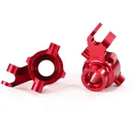 TRA8937R Steering blocks, 6061-T6 aluminum (red-anodized), left & right (Maxx)