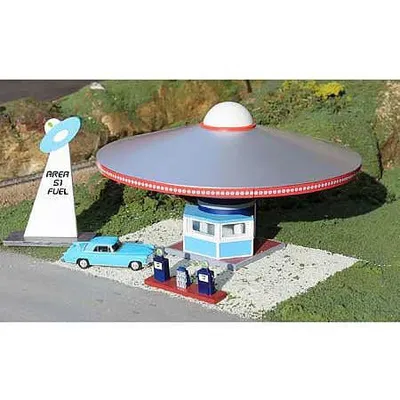 Area 51 Fuel With Pumps HO Scale Roadside USA Resin Buildings