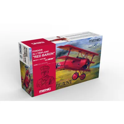 QS-002s Fokker DR.I Triplane 1/32 w/ 1/10 Red Baron Bust by Meng