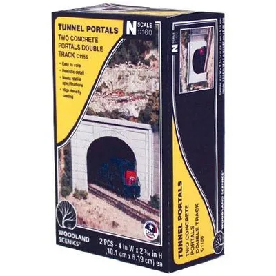 Woodland Scenics Tunnel Portal, Concrete Double Track (N) WOO1156