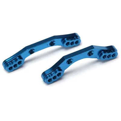 TRA7537X LaTrax Shock towers, front & rear, aluminum (blue-anodized)