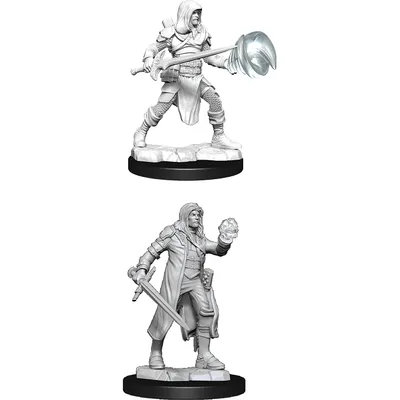 D&D Unpainted Mini - Multiclass Fighter & Wizard 90150