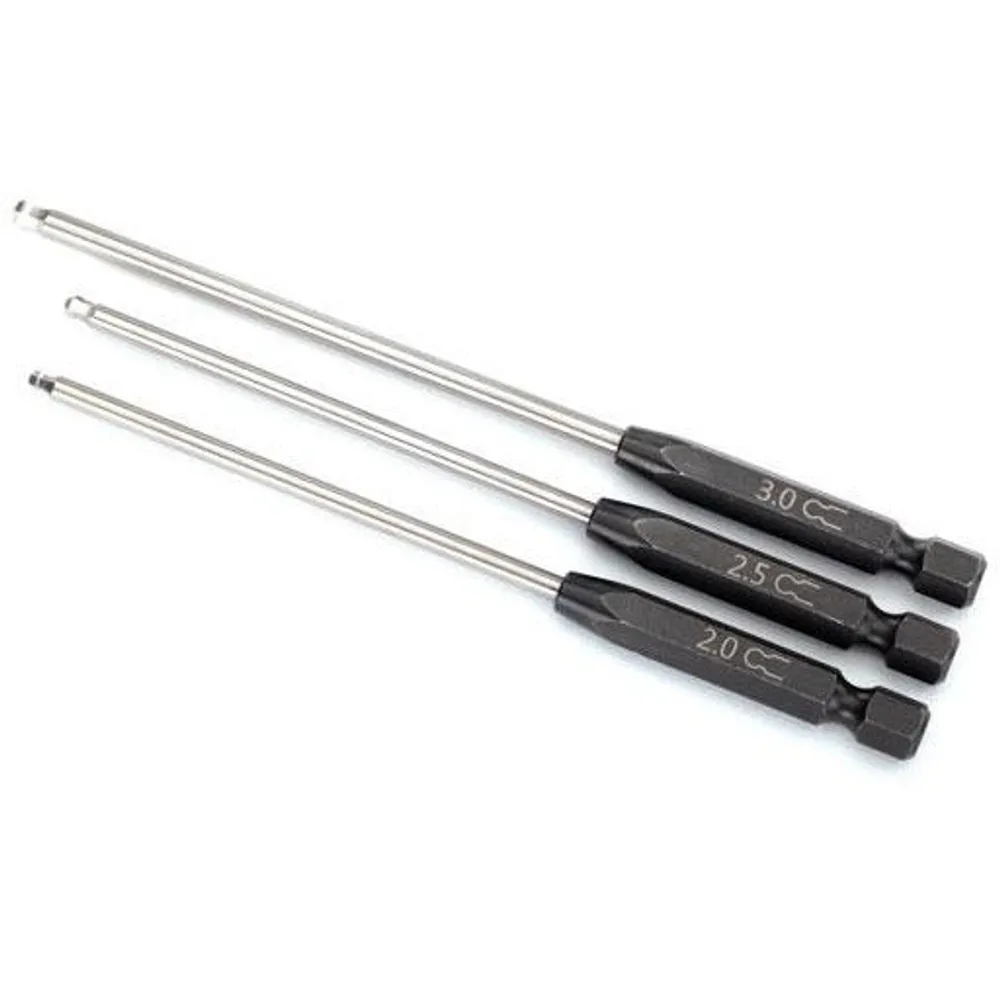 TRA8716X Speed Bit Set hex driver, 3 piece ball-end (2.0mm, 2.5mm, 3.0mm) 1/4" drive