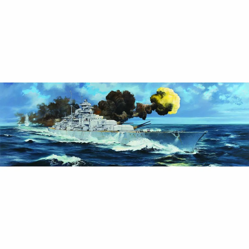 German Battleship Bismarck 1/200 Model Ship Kit #3702 by Trumpeter