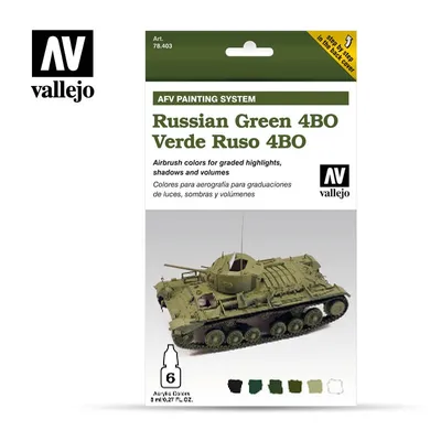 VAL78403 AFV Russian Green 4BO Paint Set