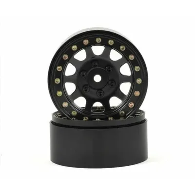SSD00003 D Hole 1.9 Steel Beadlock Crawler Wheels (Black) (2)