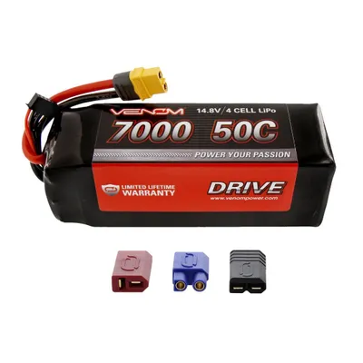 Venom Drive 7000mAh 4S 14.8V 50C LiPo UNI Plug Soft Case VEN15204