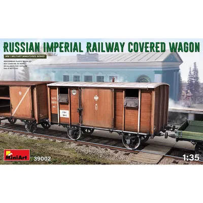 Russian Imperial Railway Covered Wagon 1/35 by Miniart