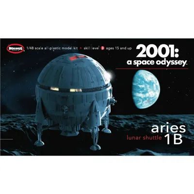 Aries 1B Lunar Shuttle 1/48 2001: A Space Odyssey Model Kit #2001-7 by Moebius