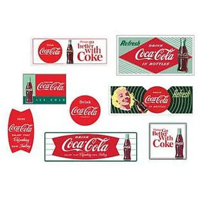 Building Signs 1950-60's Coca-Cola [HO]