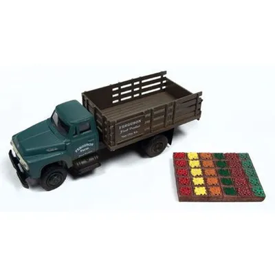 1954 Stakebed Truck with Fruit/Vegetable Crates (HO)