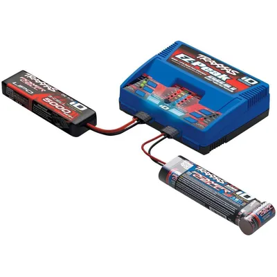 Traxxas EZ-Peak Dual Multi-Chemistry Battery Charger (TRA2972) with 2x 5000mAh 11.1V 3Cell 25C Lipo Batteries (TRA2872X) - TRA2990