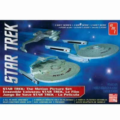 Enterprise, Reliant and K't'inga TMP 3 Ship Set 1/2500 Star Trek TMP Model Kit #762 by AMT