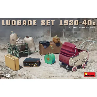 Luggage Set 1930s-40s #35582 Detail Kit by MiniArt