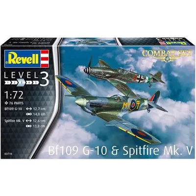 Bf109 G-10 & Spitfire Mk. V 1/72 #03710 by Revel