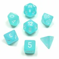 Chessex Frosted 7-Die Set Teal/White CHX27405