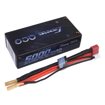 Gens Ace - 215 - 5000mAh 2S2P 7.4V 60C LiPo Deans Plug Hard Case Shorty 95x46x25mm