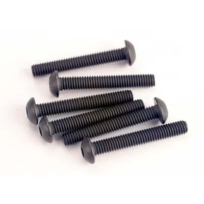 TRA2580 3x20mm Button Head Screws (Hex Drive) (6 pcs)