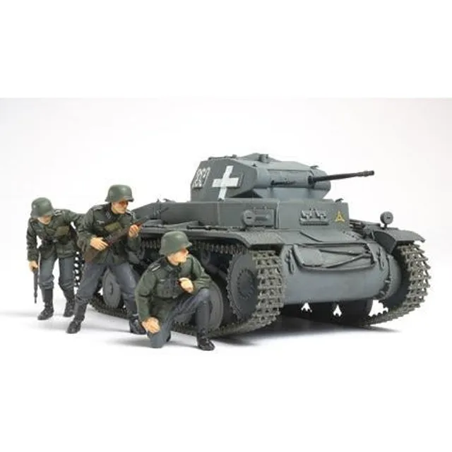 Tamiya 25208 Panzerkampfwagen IV Ausf. F & Motorcycle 1/35 Scale Model Kit