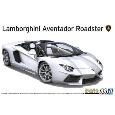 Lamborghini Aventador Roadster LP700-4 2012 1/24 Model Car Kit #58644 by Aoshima