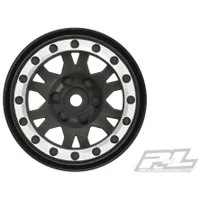 PRO2769-13 Pro-Line Impulse 1.9" Black/Silver Plastic Internal Bead-Loc Wheels for Rock Crawlers Front or Rear