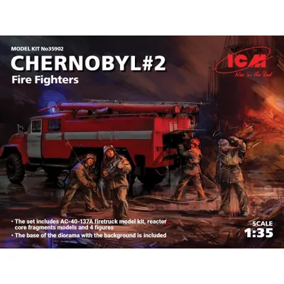 Chernobyl #2 Fire Fighters w/ truck 1/35 by ICM