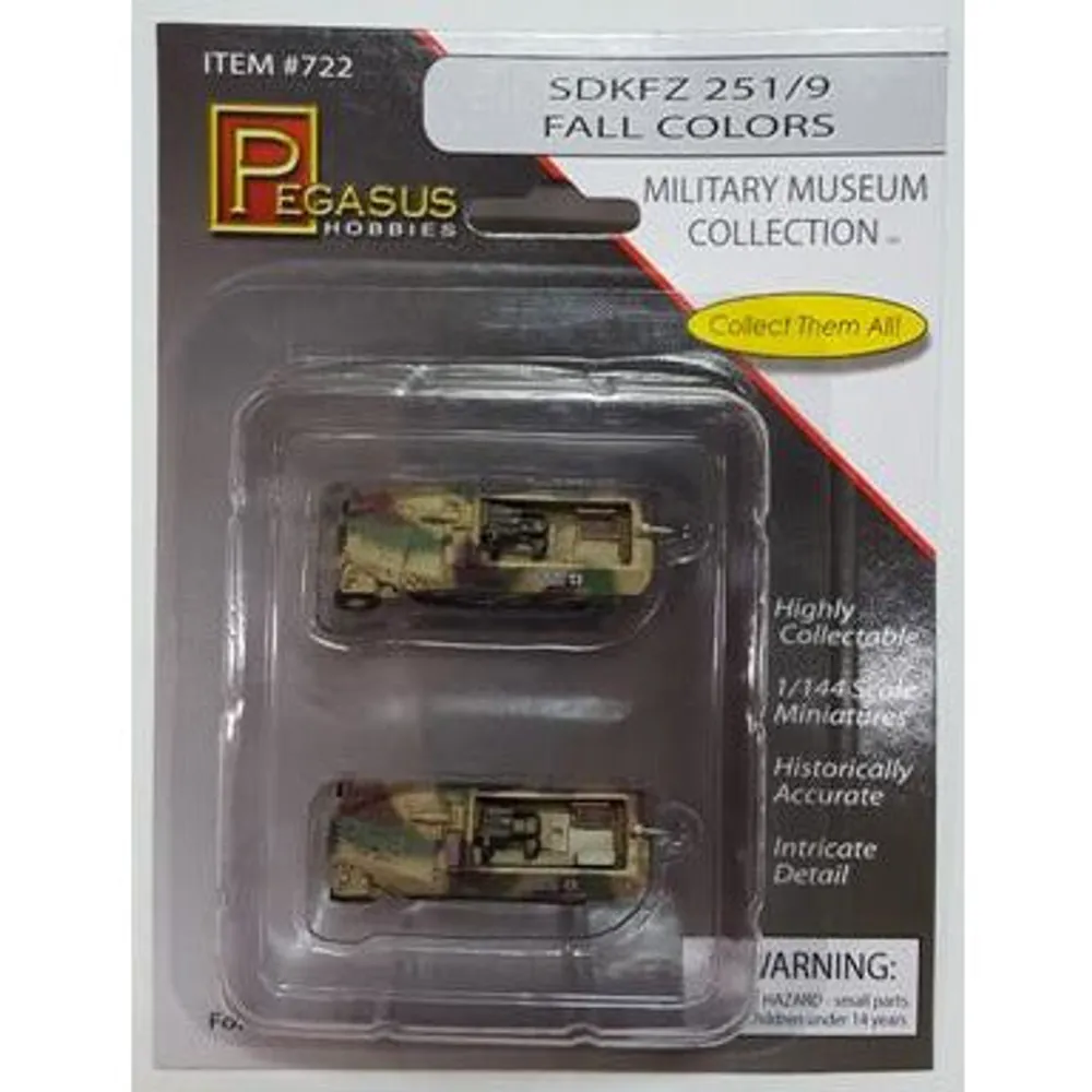 Military Miniatures SDKFZ 251/9 Fall Colours 1/144 #722 by Pegasus