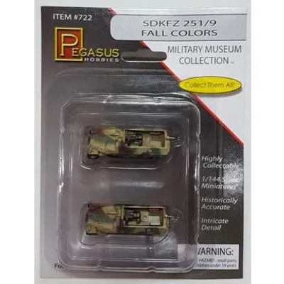 Military Miniatures SDKFZ 251/9 Fall Colours 1/144 #722 by Pegasus