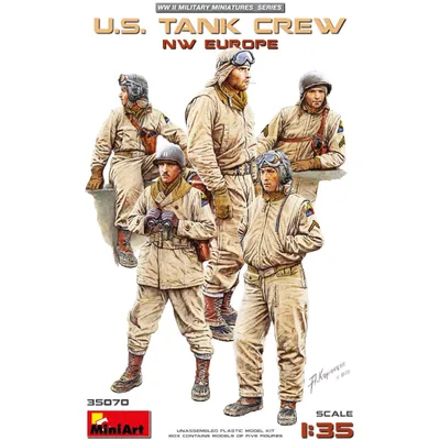US Tank Crew NW Europe #35070 1/35 Figure Kit by MiniArt