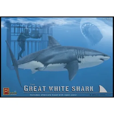 The Great White Shark and Cage Diver #9501 1/18 Figure Kit by Pegasus