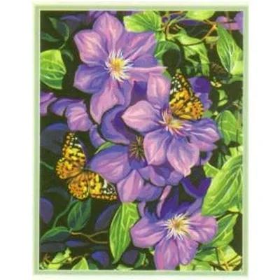 Dimensions Paint by Numbers Clematis & Butterflies (11"x14")