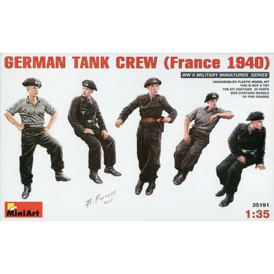 Tamiya WWII German Tank Crew #35001 1/35 Figure Kit by Tamiya