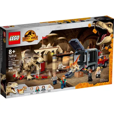Lego Jurassic World: T. rex & Atrociraptor Dinosaur Breakout 76948