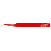 4.5" Slant Pointed Tweezer Red by Excel