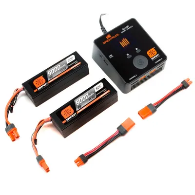 Spektrum Smart 6S Powerstage Bundle w/Dual 100w Charger and 2 5000mah 3S 50C Batteries
