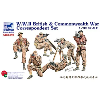 WWII British and Commonwealth War Corresponent Set 1/35 by Bronco Models