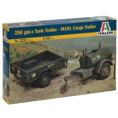 Tank Trailer 250 gal - M101 Cargo Trailer 1/35 #229 by Italeri