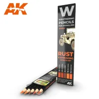 AK-10041 Watercolor Pencil Set - Rust and Streaking