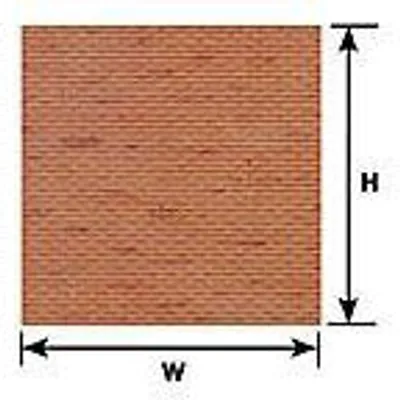 Plastruct 1/125 TT Rough Brick Sheet PLA91609