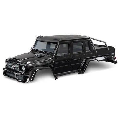 TRA8825R Body, Mercedes-Benz G 63, complete (gloss black metallic) (includes grille, side mirrors, door handles, & windshield wipers)