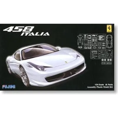 Ferrari 458 Italia White 1/24 Model Car Kit #FU12395 by Fujimi