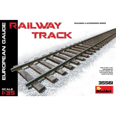 Railway Track European Gauge #35561 1/35 Scenery Kit by MiniArt