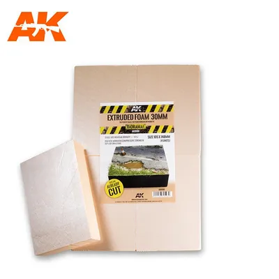 AK Interactive Construction Foam - Extruded Pre Cut 30mm (105x148) #AK-8100