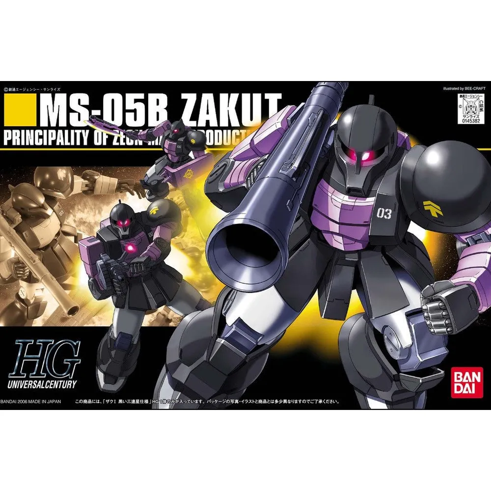 HGUC 1/144 #068 MS-05B Zaku I Black Tri Stars #5060661 by Bandai