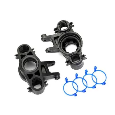 Traxxas Axle carriers, left & right (1 each) (use with 8x16mm & 17x26mm ball bearings)/ dust boot retainers (4) TRA8635